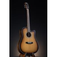 ราคา Gusta SDM5C กีตาร์โปร่ง ไม้หน้าแท้ Top Solid ฟรีกระเป๋า ปิ๊ก ตารางคอร์ด Music Arms (20690049689)