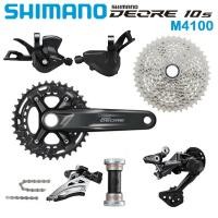 ราคา SHIMANO DEORE M4100 Groupset 2x10 Speed MTB M4100 170mm 175mm 36 26T Crankset M4100 Shifter Front Derailleur Cassette M4120 Rear Derailleur HG54 Chain With BB52 Kit Mountain Bike Accessories (13677779