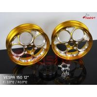 ราคา ล้อแม็กVespa Sprint vespa primavera 125 150 เวสป้า 125 150ขอบ 12 นิ้ว ลาย ลูกโม่ pazzo 1 คู่ (20590096782)