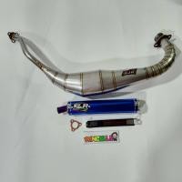 ราคา SJR ท่อสูตร ท่อลอด ท่อลอดท้อง ลอดท้อง DASH สแตนเลส งานCNC ปลายน้ำเงินไทเท ปะเก็นปลายท่อ สายรัดท่อ ลูก55 65 ไม่ต้องรอรอบ (14349881278)