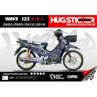 ราคา สติ๊กเกอร์ เวฟ wave 125s หัวเถิก 125r หัวแหลม 125i LED ไฟเลี้ยวบังลม ลาย Arai 41 ปี 2003 2005 2012 2018 2022 2023 (20035320629)