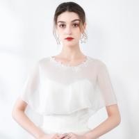 ราคา เสื้อคลุมไหล่ผ้าชีฟองชุดกระโปรงใส่ด้านนอกสำหรับฤดูร้อนชุดออกงานแบบยาวปานกลางเสื้อคลุมไม่มีแขนสั้นสีดำสีขาวสีแดงแชมเปญสไตล์เกาหลีไซส์ใหญ่ใส่ในชีวิตประจำวัน (16625762974)