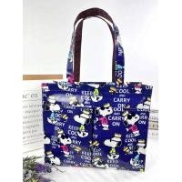 ราคา กระเป๋าผ้าเคลือบกันน้ำ A4 ทรงนอน สะพายไหล่ ขนาด 14 ใส่เอกสาร ใส่แฟ้มได้ จุมากๆ (19414818842)