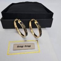 ราคา ต่างหูห่วง มิว มิว สีดำ วงกลม งานปั๊มด้านใน MIU MIU Enameled metal earrings (20672152539)