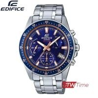 ราคา Casio Edifice นาฬิกาข้อมือผู้ชาย สายสเตนเลส รุ่น EFV 540D 2AVUDF Blue (1844198506)