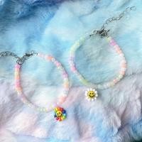 ราคา Sebofficial Mini smiley กำไลข้อมือ สร้อยข้อมือ กำไลลูกปัด ลูกปัดพาสเทล มีสายปรับระดับ จี้เดซี่ยิ้ม จี้ยิ้มเดซี่รุ้ง (18674794940)