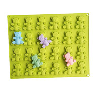 ราคา แม่พิมพ์ซิลิโคน พิมพ์สบู่ พิมพ์วุ้น พิมพ์ขนม รูปหมี 24 ช่อง (20537342698)