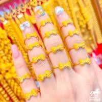 ราคา แหวนทอง 1 กรัม ลายโบว์แฟนซี คละลาย 96 5 น้ำหนัก 1 กรัม ทองแท้ RG100 4 (720972294)