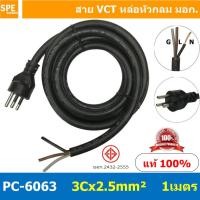 ราคา 1 ชิ้น PC 6063 ยาว 1 เมตร สายหล่อหัว 3x2 5sq mm สายหล่อปลั๊กไฟ VCT ขนาด 3 x 2 5 mm สายหล่อหัว VCT 3 x 2 5mm สายปลั๊กไฟสำเร็จหล่อหัว สายปลั๊กไฟ สายไฟหล่อหัวปลายเปลือย สายต่อปลั๊กไฟ สายต่อปลั๊กพ่วง ขาก