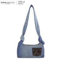 ราคา Louis Montini JEANS กระเป๋าสะพายข้าง shoulder bag ผ้ายีนส์ผสมหนังวัวเเท้ JEAN04 (18480906392)