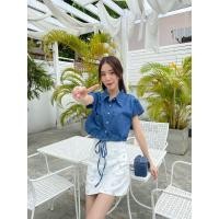 ราคา Tipsy Top เสื้อยีนส์แขนกุด (20111869024)