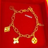 ราคา สร้อยข้อมือทอง2สลึงYHGOLDลายตุ้งติ้ง ทองคำแท้96 5 (15476273503)