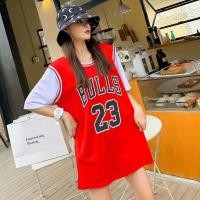 ราคา COD SDFGERGRTY NBA Chicago Bulls Basketball Uniform Jersey NO 23 Jordan Jersey Short Sleeve Shirt Sports Loose T shirt for Women Girls Boys Men (20145588023)