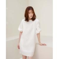 ราคา SUUBE Official IVY DRESS Off white เดรสสั้นแขนพอง ผ้าลินินแท้ ทรงตรง ชุดมีซับในและกระเป๋าข้าง เดรสแขนตุ๊กตา (12475483742)