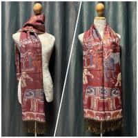 ราคา ผ้าพันคอผ้าคลุมไหล่ ผ้าป่าน ลายช้าง (20064138768)