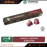 ราคา STARBUCKS Single Origin Sumatra by NESPRESSO Dark Roast Coffee Capsules Sleeve of 10 55g (18026302620)