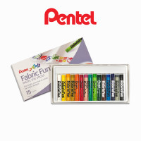 ราคา สีชอล์คเขียนผ้า สีระบายผ้า สีระบายกระเป๋า สีDIY Fabric fun ยี่ห้อ Pentel บรรจุ 1 กล่อง (15954345462)