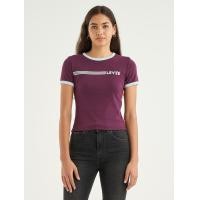 ราคา เสื้อยืดผู้หญิง Levis Womens Graphic Ringer Rickie T Shirt (20522878914)