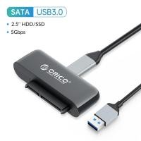 ราคา USB เพื่อ SATA ฮาร์ดไดรฟ์แปลง ORICO SATA เป็น USB 3 0อะแดปเตอร์เคเบิ้ลสำหรับ2 5นิ้ว SSD HDD SATA III ฮาร์ดไดรฟ์ดิสก์แปลงสนับสนุน UASP ตัดเข้ากันได้ Samsung Seagate WD Hitachi โตชิบาด้วยซิลิโคนครอบ HDD