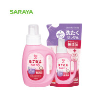 ราคา เซ็ตอะราอุ เบบี้ สบู่ซักผ้าเด็ก ขวด ถุงเติม arau baby Laundry Soap Set Bottle Refill (16387760260)