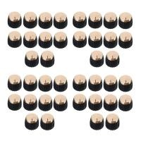 ราคา 100x Guitar AMP Amplifier Knobs Push on Black Gold Cap for Marshall Amplifier (17168600156)