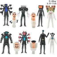 ราคา Ready Stock Skibidi Toilet Figure Set Camera Man Figure TV Man Speaker Man Model Cameraman Action Figures Decorations PVC Doll Toy (20240073056)