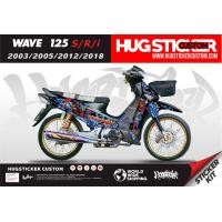 ราคา สติ๊กเกอร์ เวฟ Wave 125s หัวเถิก 125r หัวแหลม 125i LED ไฟเลี้ยวบังลม ลาย Samurai ปี 2003 2005 2012 2018 2022 2023 (20248417196)