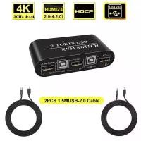 ราคา KVM HDMI Switch USB 2พอร์ต4K30Hz HDMI Switcher Kvm Switch Hdmi Dual Monitorสำหรับแชร์เมาส์คีย์บอร์ดเครื่องพิมพ์ (17138105060)