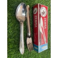 ราคา ช้อน ส้อม สแตนเลสสตีล ตราหัวม้าลาย ยกกล่อง 12 คู่ (15240851723)