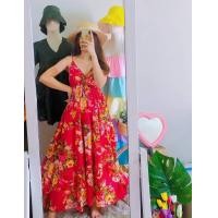 ราคา Mookrinstyle Pan1 ชุดเดรสยาวลายดอกผ้าป่านIndia เดรสลายดอก เดรสสายเดี่ยวลายดอก เดรสยาว เดรสไปเที่ยว เดรสวินเทจลายดอก เดรสวินเทจ PAN (16527851950)