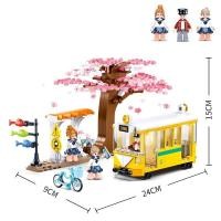 ราคา ชุดบล็อคก่อสร้างแฟนตาซี Barbie เด็กผู้หญิงสีชมพูของขวัญของเล่น (19829632705)