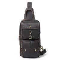 ราคา Royal Bagger กระเป๋าคาดหน้าอกใหม่สำหรับผู้ชาย Crazy Horse Leather Business Retro กระเป๋าถือขนาดใหญ่ความจุ Cool Outdoor Sling Shoulder Bag (16619996052)