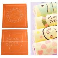 ราคา Pinkhomebakery แผ่นสร้างลายแยมโรล แผ่นทำลายแยมโรล ซิลิโคน 4 ลาย สีส้ม (3517570181)