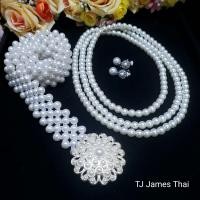 ราคา เครื่องประดับชุดมุก เครื่องประดับมุกจัดเซต สร้อยมุกเส้นยาว ต่างหูมุก เข็มขัดมุก ชุดมุกสำหรับเด็ก ชุดมุกเด็ก หรือผู้ใหญ่ใส่ได้ (12508545228)