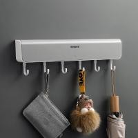 ราคา Fast Delivery Wall ติดตั้งที่ใส่กุญแจ ที่วางติดผนัง6ตะขอกุญแจ ชั้นแขวนกุญแจและกล่องเก็บของพลาสติก (7896893152)