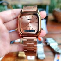 ราคา shopnow1 ส่งจากไทย นาฬิกาข้อมือ แบรนด์ SKMEI 1220 นาฬิกาผู้หญิง นาฬิกาผู้ชาย นาฬิกาข้อมือดิจิตอล แฟชั่น สายแตนเลส แสดงผล 2 ระบบ กันน้ำ มีบริการเก็บเงินปลายทาง (19429901849)