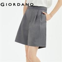 ราคา GIORDANO Women Shorts High Waist Fashion Pleated Shorts Solid Color Quality Zip Summer Stylish Casual Tailored Shorts 18403603 (19768052930)