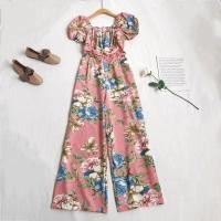 ราคา ชุดจั๊มสูทแฟชั่นเกาหลี เอวสม็อคน่ารัก จั๊มแขนขายาว สวยมากๆ (14846423767)