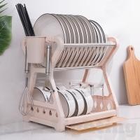 ราคา ที่คว่ำจาน 2 ชั้น ชั้นวางจานพลาสติก ชั้นวางจานอเนกประสงค์ ชุดคว่ำจาน สินค้าประกอบง่าย ใช้งานได้ยาวนาน (19225927018)