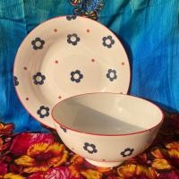 ราคา NEW จาน ชาม เซรามิค จานกระเบื้อง จานลายดอก ถ้วยลายคราม จาน 8 นิ้ว ชาม 7 นิ้ว ถ้วย 6 นิ้ว ถ้วยชาม ลายดอก พร้อมส่ง (17193491289)