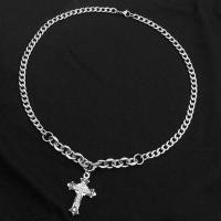 ราคา สร้อยคอเท่ๆ เรียบหรู สร้างสรรค์ Hiphop เพทาย เหล็กไทเทเนียม พังค์ เครื่องประดับคอ สร้อยคอโซ่ผู้ชาย Choker กระดูกไหปลาร้าเกาหลี จี้ไม้กางเขน (19659238134)