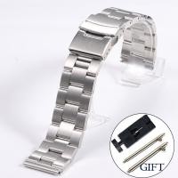 ราคา สายนาฬิกาสำหรับ Seiko SKX007 009สายรัดหอยนางรมปลายแบนสายดำน้ำสีทึบ18มม 20มม 22มม 24มม 26มม สายเหล็กสแตนเลส316L (19996864983)