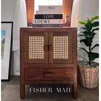 ราคา ตู้หัวเตียง ตู้ข้างเตียง ตู้ไม้สักเก่า Night stand (11247043465)