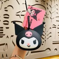 ราคา Sanrio กระเป๋าเก็บหูฟังซิลิโคน Cinnamon Coin Purse cute Kuromi car key chain girls heart school bag pendant (19388456343)