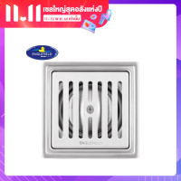 ราคา ตะแกรงกันกลิ่น ตะแกรงท่อระบายน้ำ ตะแกรงกันกลิ่นกันแมลง ทรงเหลี่ยม ENGLEFIELD รุ่น K 76978X CP หน้าแปลน 4 นิ้ว สีโครเมี่ยม (17493495007)