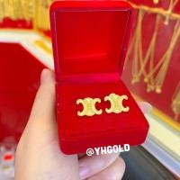 ราคา ต่างหูทอง1สลึง YHGOLD งานลงยา ทองคำแท้96 5 (13455778593)
