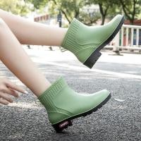 ราคา รองเท้าบูทกันฝน รองเท้าผู้หญิง รองเท้ากันน้ำ รองเท้าบูทยางกันน้ำสไตล์เกาหลี รองเท้าบูทยาง รองเท้าบูทกันฝน (15553339267)