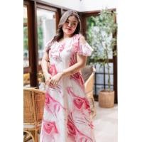 ราคา Dr226 เดรสเปิดไหล่ชมพู เสื้อผ้าพลัสไซส์ Plussize fashion ชุดคนอ้วน แฟชั่นสาวอวบ (20303585840)