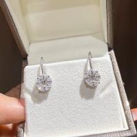 ราคา ต่างหูห้อย เพชรประกบหน้าเทียบเท่า 3 5 กะรัต ด้านบนเพชรเรียงแถวครึ่งตัง (18183993985)