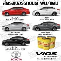 ราคา สีตรงเบอร์รถยนต์ TOYOTA VIOS สีพ่นรถยนต์2K กาพ่น แต้ม สีสเปรย์2K (14963848566)